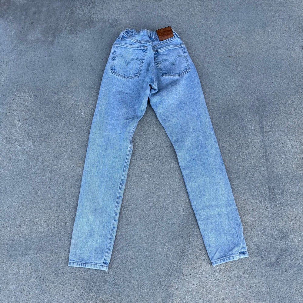 Levi's 501S Skinny Jeans Light Wash Blue Denim Kids 24x30
